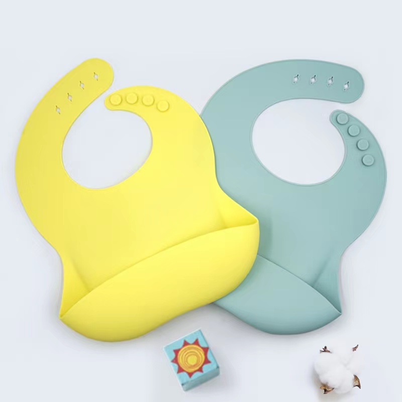 Baby Silikon Labber Baby \'s Festes Silikon -Lätzchen Wassertasche wasserdicht und schmutzsicheres Baby Bib